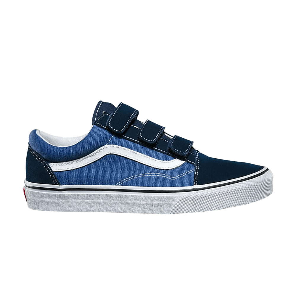 Image of Vans Old Skool Suede Canvas Velcro Dress Blue (VN0A3D29OIW)