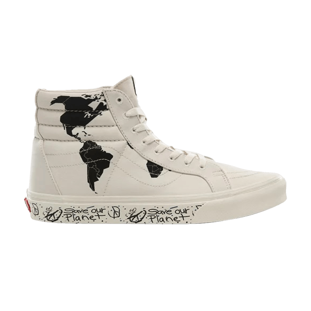Image of Vans Save Our Planet x Sk8-Hi Reissue White Black (VN0A4BV8TGP)