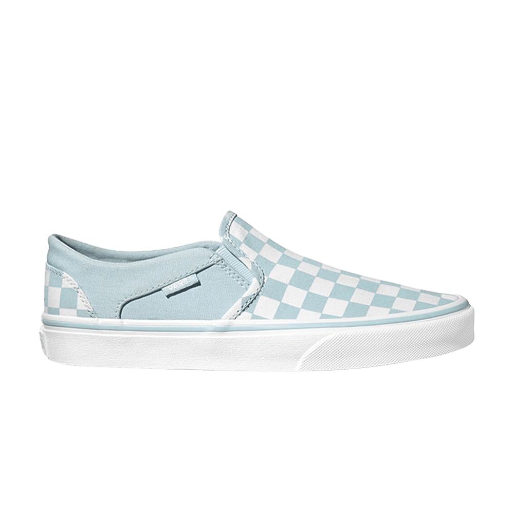 Image of Vans Wmns Asher Checkerboard - Baby Blue (VN0A32QMROI)