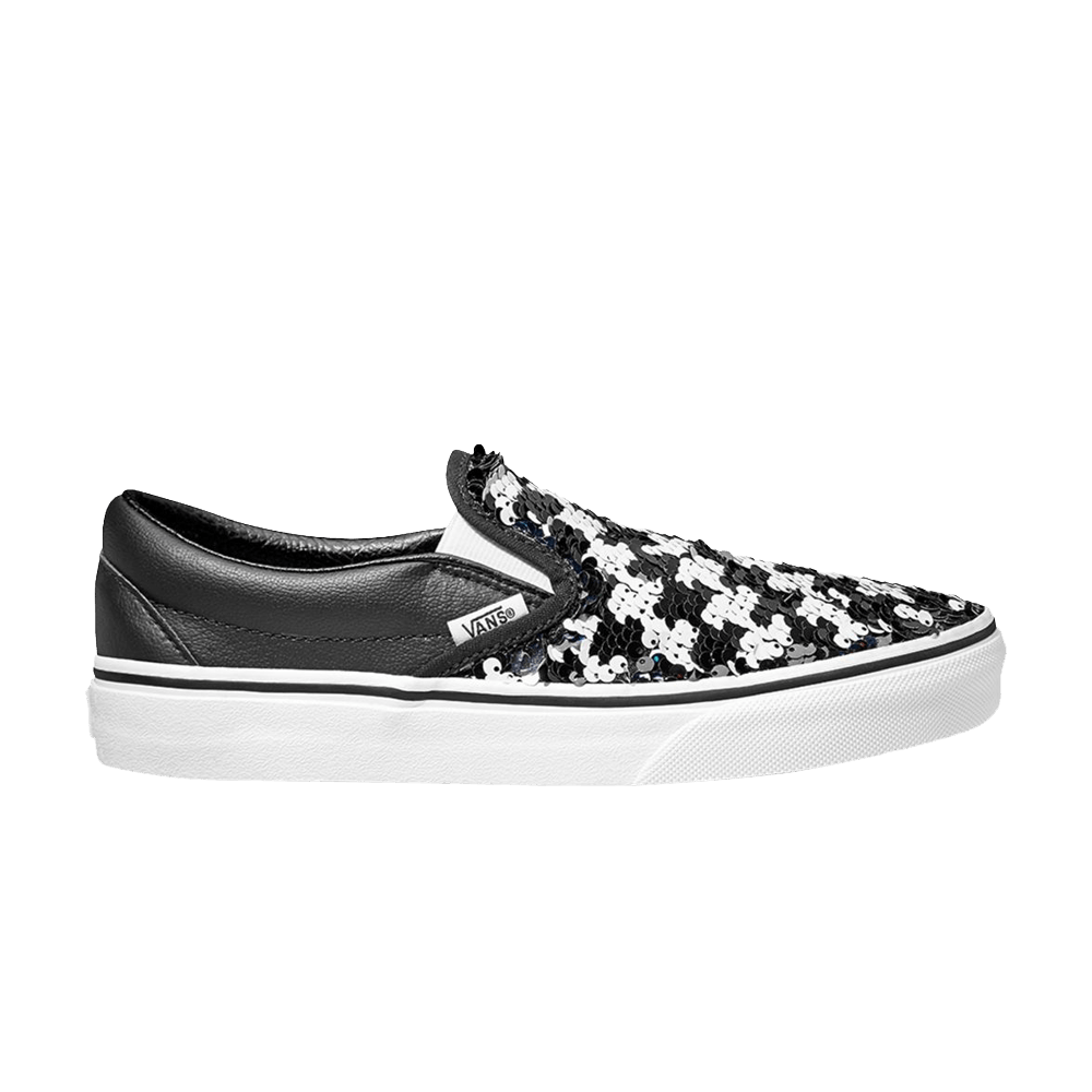 Image of Vans Wmns Classic Slip-On Flipping Sequins - Black Checkerboard (VN0A4BV3TB8)