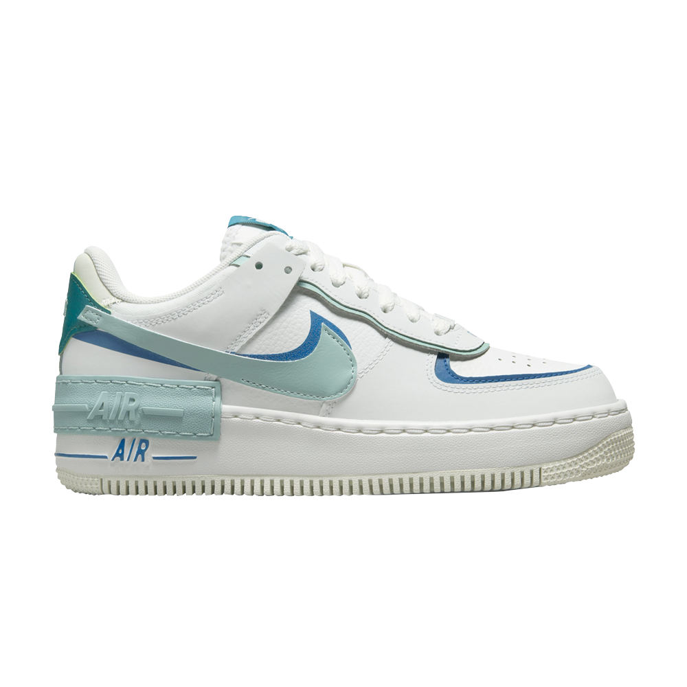 Image of Wmns Air Force 1 Shadow White Industrial Blue Teal (DZ1847-101)