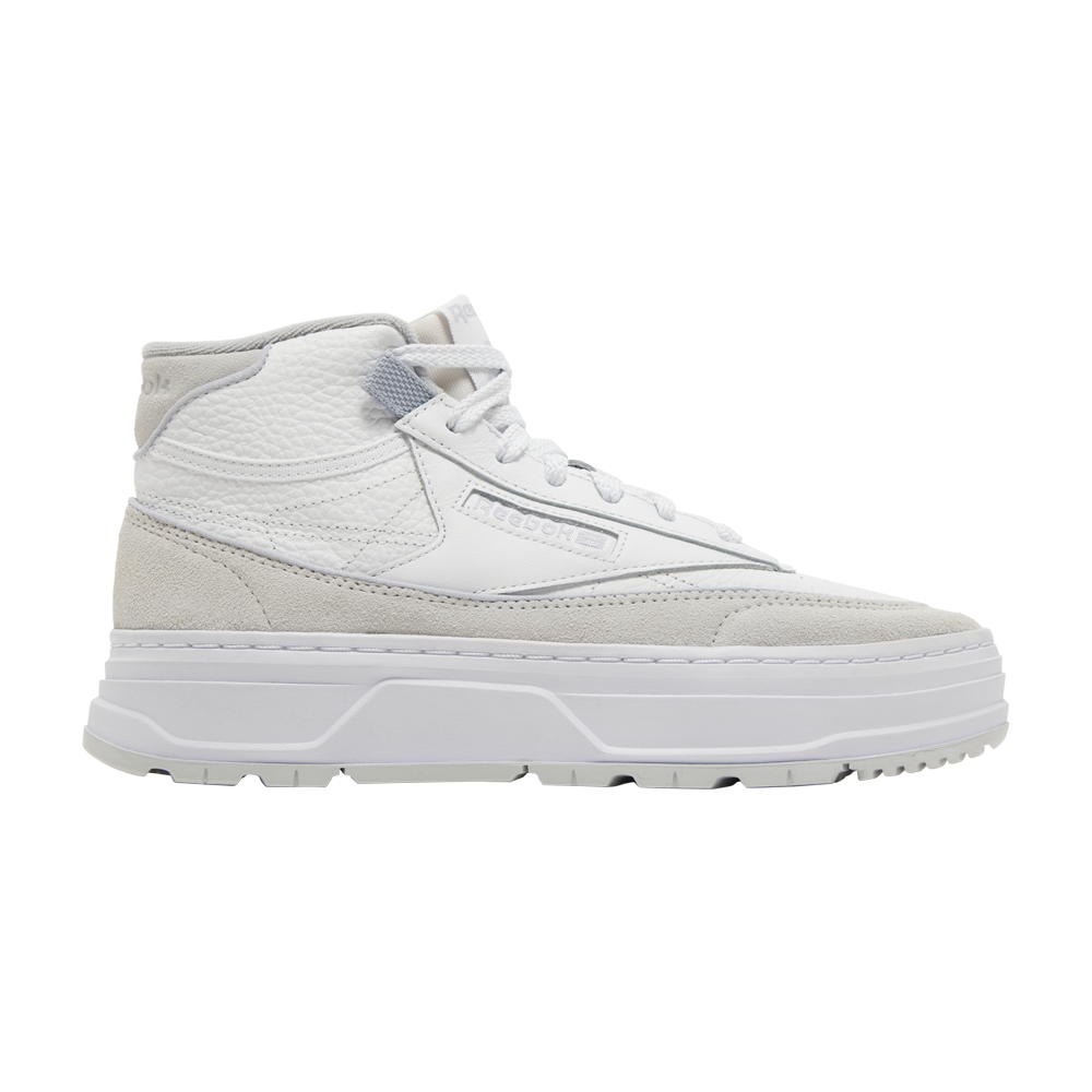 Image of Wmns Club C Geo Mid White Cold Grey (GY8782)