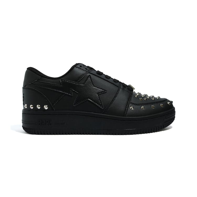 Image of A Bathing Ape Bape Sta Low 20th Anniversary Black Silver Studded