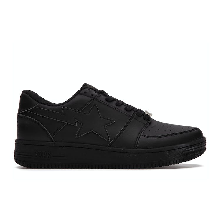 Image of A Bathing Ape Bape Sta Low Black Leather 20th Anniversary