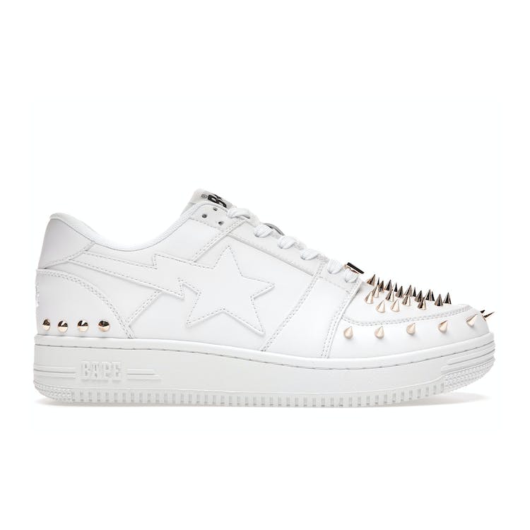 Image of A Bathing Ape Bape Sta Low White Gold Studded