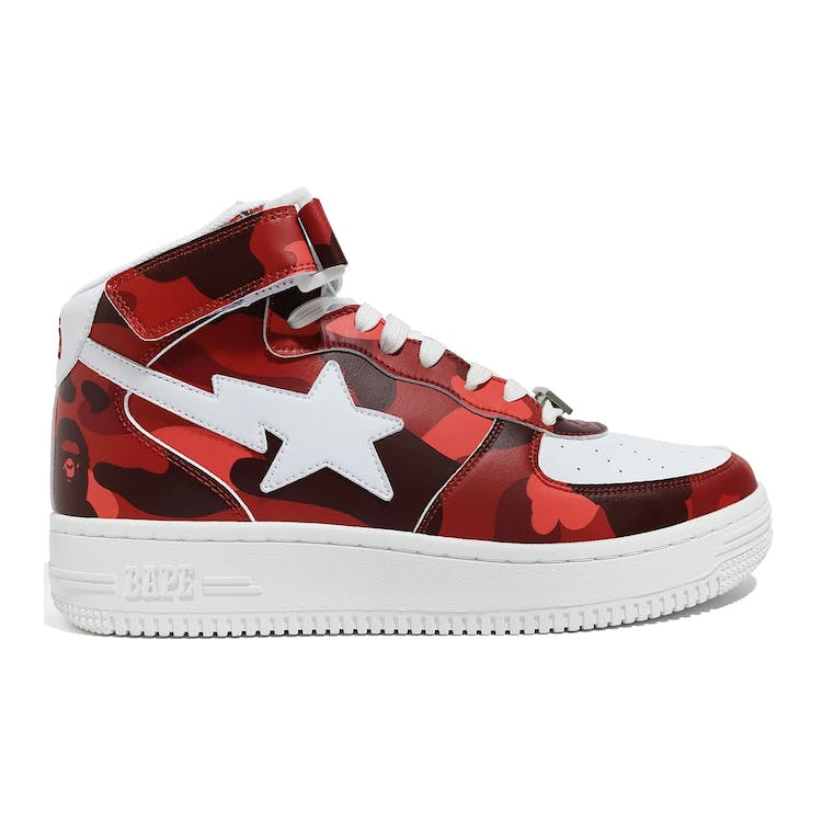 Image of A Bathing Ape Bape Sta Mid Color Camo Red