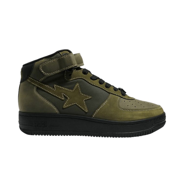 Image of A Bathing Ape Bape Sta Mid Military Olive Green