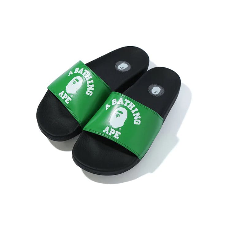 Image of A Bathing Ape College Slide Sandals Green (FW22)