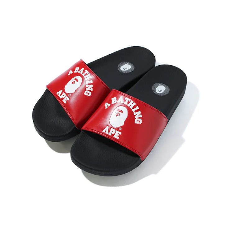 Image of A Bathing Ape College Slide Sandals Red (FW22)