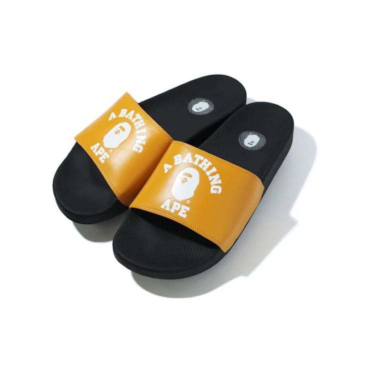 Image of A Bathing Ape College Slide Sandals Yellow (FW22)