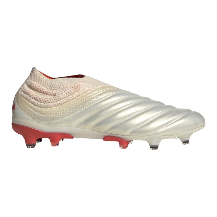 Image of adidas Copa 19+ Firm Ground Cleat Off White Solar Red