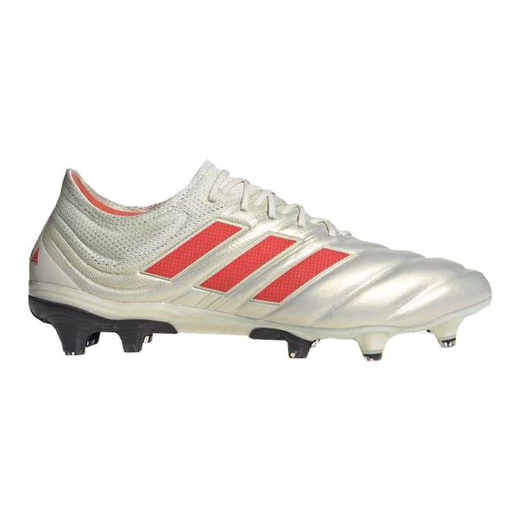 Image of adidas Copa 19.1 Firm Ground Cleat Off White Solar Red