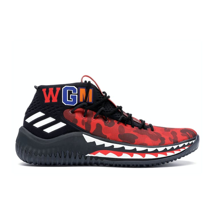 Image of adidas Dame 4 A Bathing Ape Red