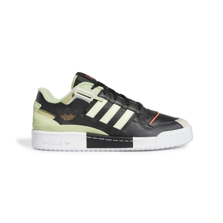 Image of adidas Forum Exhibit Low Core Black Almost Lime Magic Lime