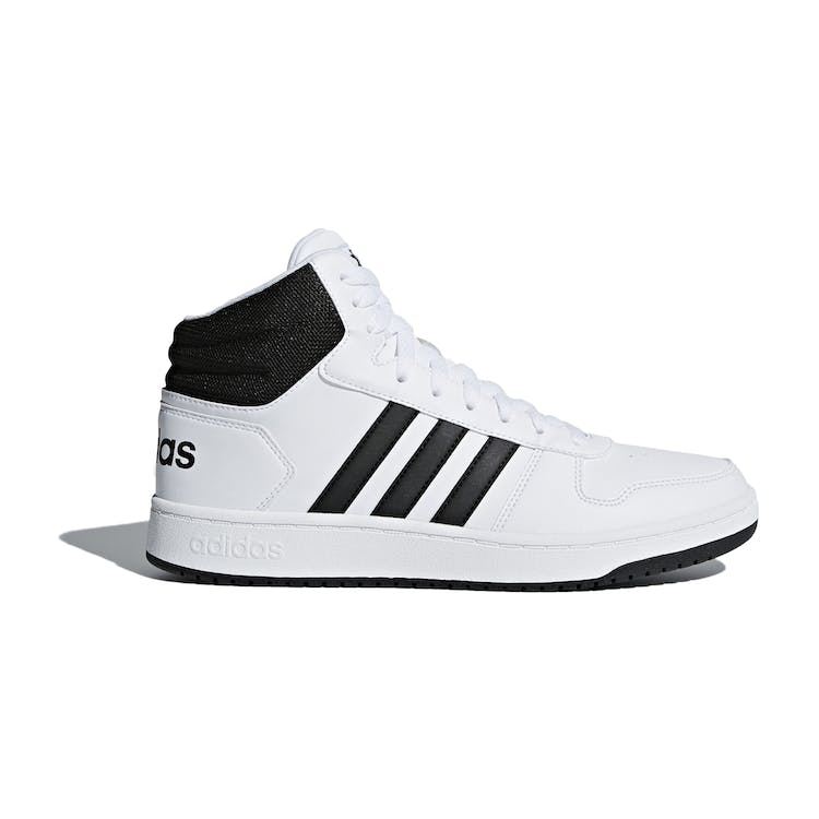 Image of adidas Hoops 2.0 Mid White Black