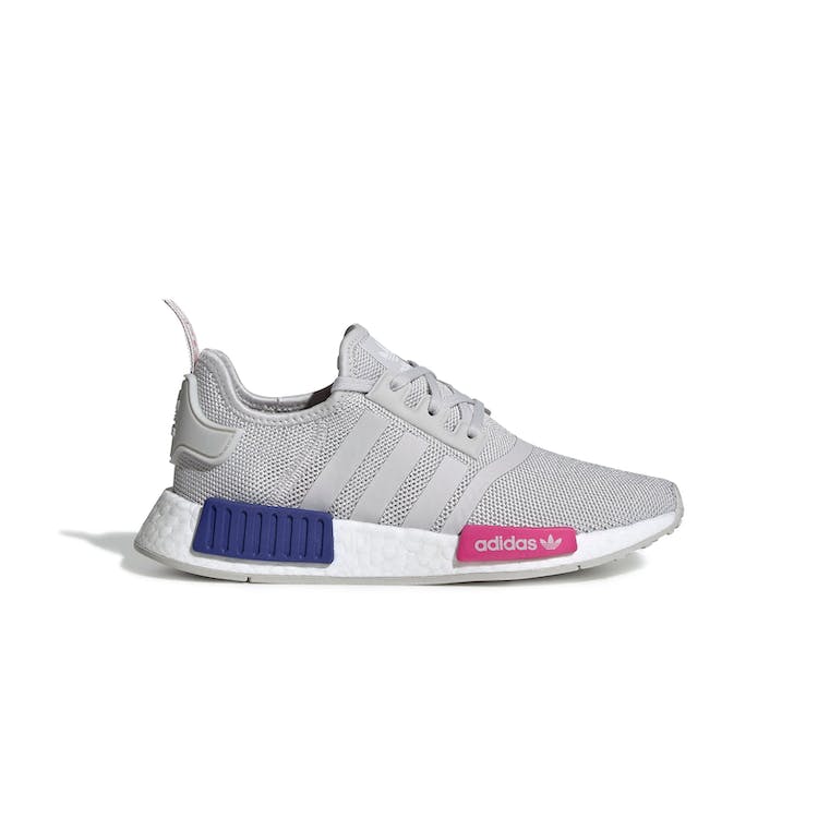 Image of adidas NMD R1 Grey One Grey One Shock Pink (GS)