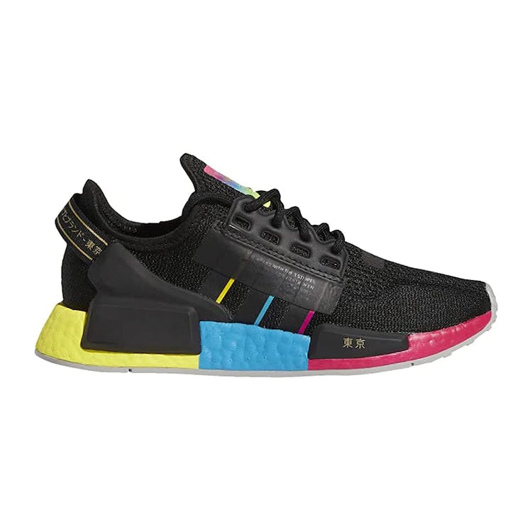 Image of adidas NMD R1 V2 Black Pink Yellow (Youth)