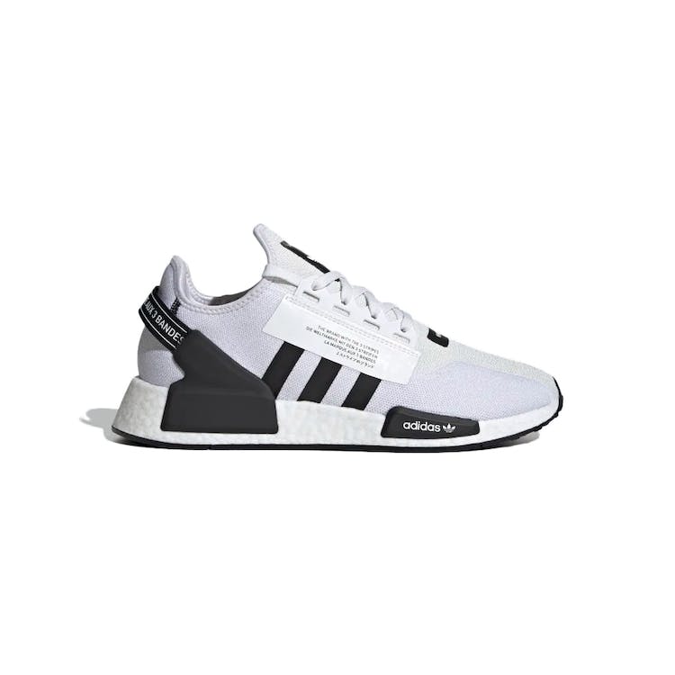 Image of adidas NMD R1 V2 White Black Stripes