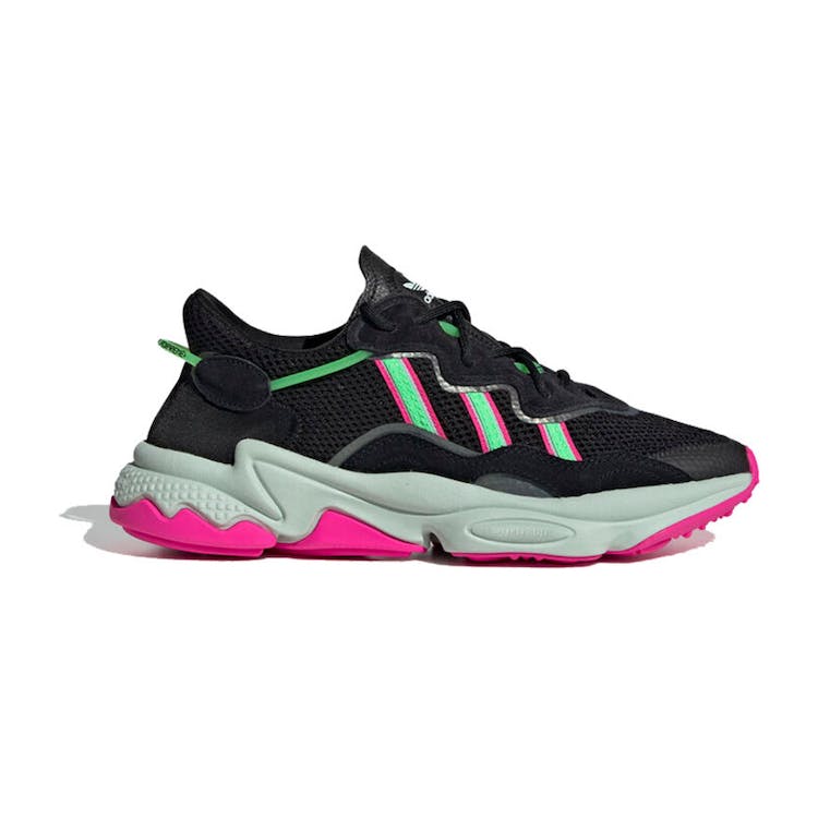 Image of adidas Ozweego Black Shock Lime Pink (W)