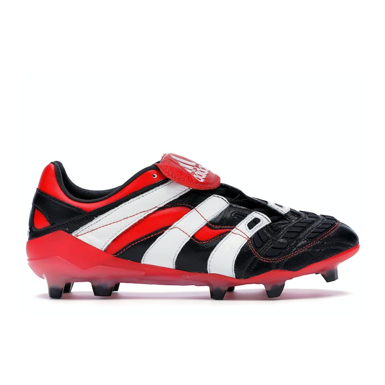 Image of adidas Predator Accelerator Firm Ground Cleat Black White Red