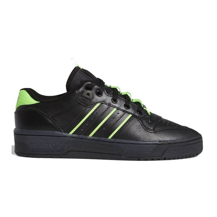 Image of adidas Rivalry Low Core Black Solar Green