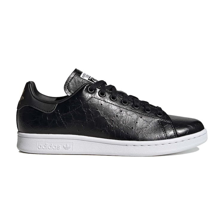 Image of adidas Stan Smith Cracked Leather Black Gold (W)