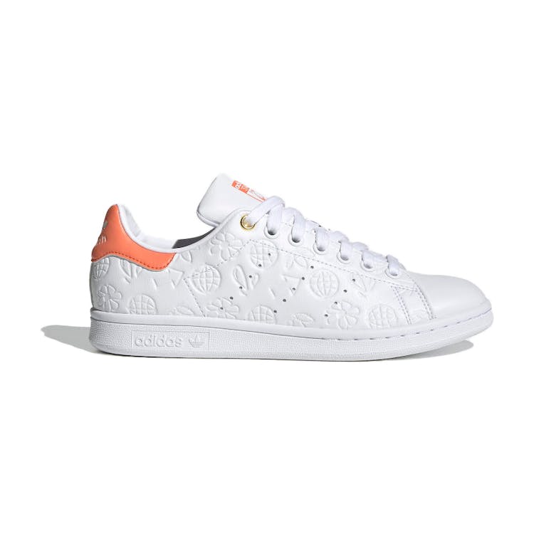 Image of adidas Stan Smith Embossed Graphics White Semi Coral (W)