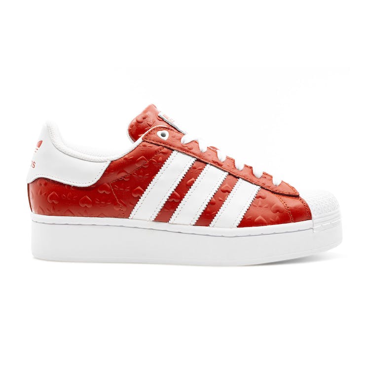 Image of adidas Superstar Bold Heart Embossed Scarlet (W)