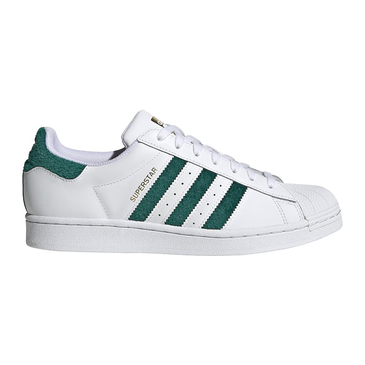 Image of adidas Superstar Chenille Stripes Cloud White Green