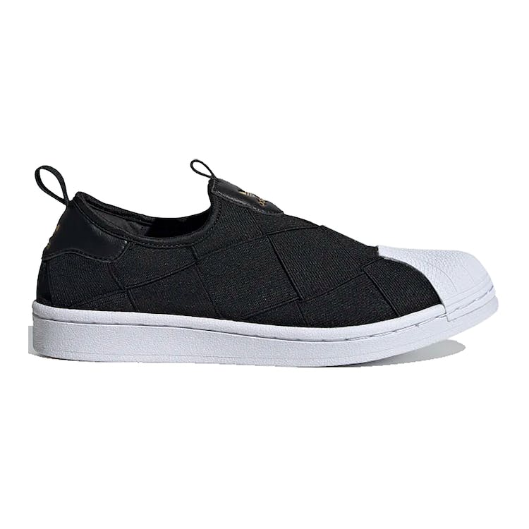 Image of adidas Superstar Slip-On Core Black Cloud White Pink (W)