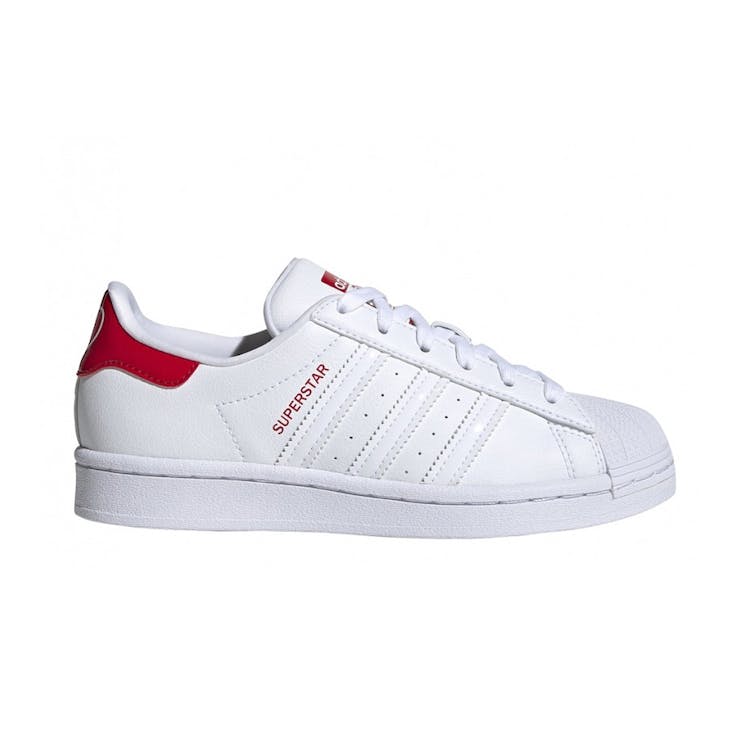 Image of adidas Superstar White Scarlet (Youth)