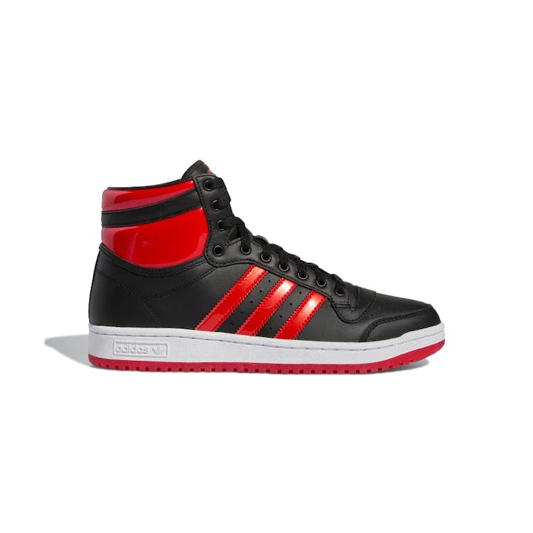 Image of adidas Top Ten Hi Core Black Vivid Red Patent