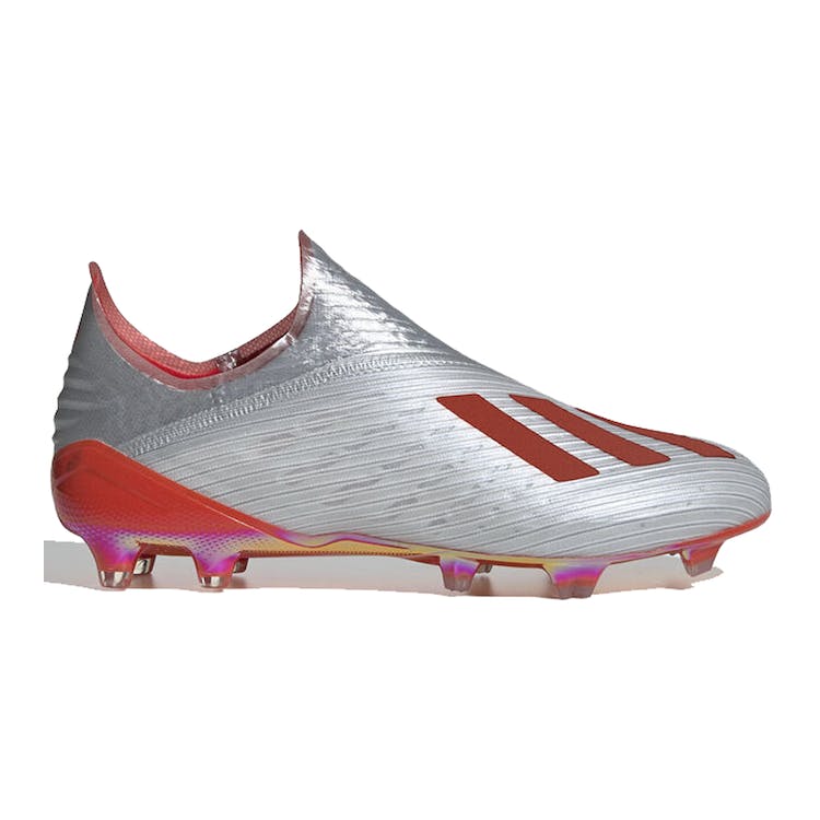 Image of adidas X 19+ Firm Ground Cleat Silver Metallic Hi Res Red