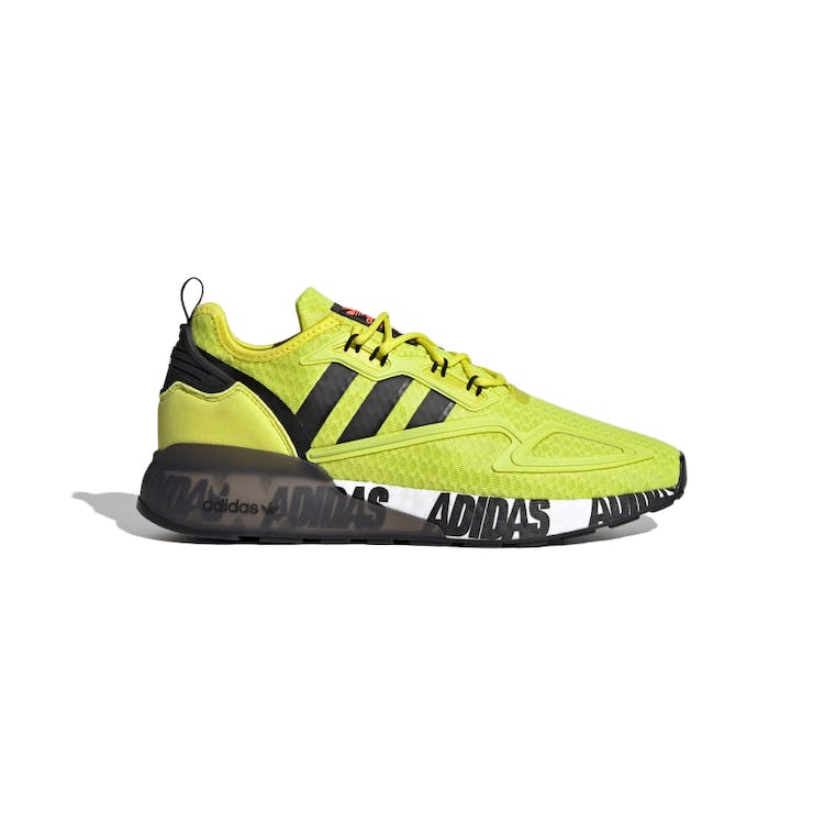 Image of adidas ZX 2K Boost Bold Logo Graphic Acid Yellow