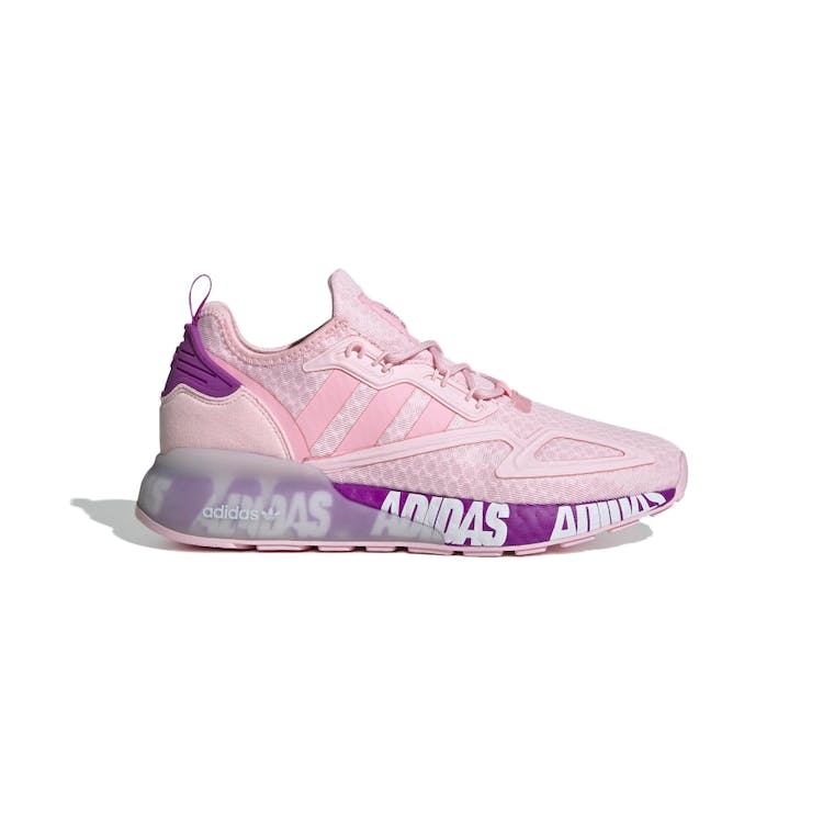 Image of adidas ZX 2K Boost Bold Logo Graphic Pink Ultra Purple (W)