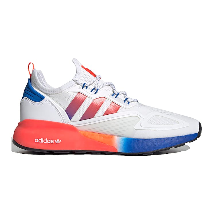 Image of adidas ZX 2K Boost White Solar Red Blue