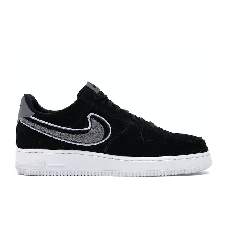 Image of Air Force 1 07 LV8 Chenille Swoosh Black
