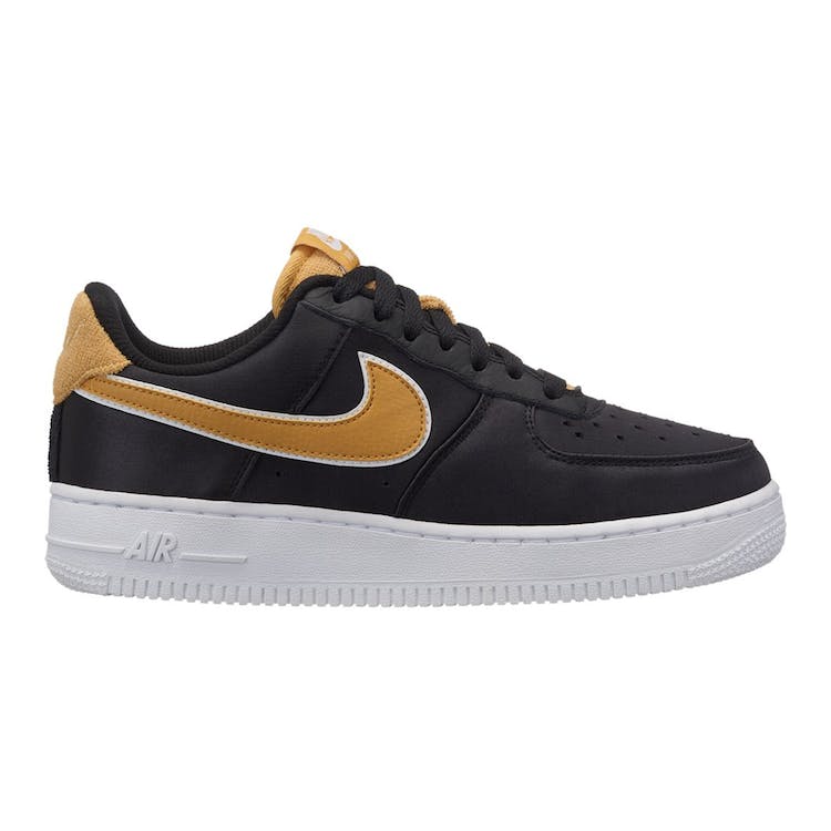 Image of Air Force 1 Low Satin Black Wheat Gold (W)