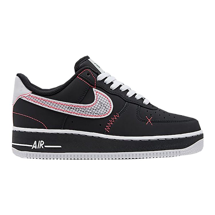 Image of Air Force 1 Low Schematic Black White Bright Crimson