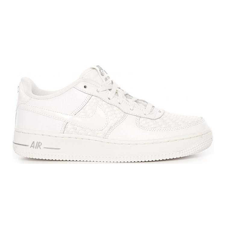 Image of Air Force 1 Low Triple White Leather Woven (GS)