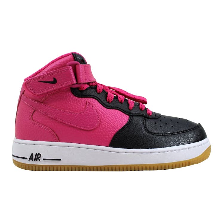 Image of Air Force 1 Mid Black Vivid Pink White (GS)