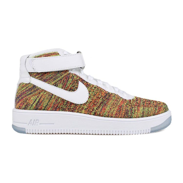 Image of Air Force 1 Mid Flyknit Multi-Color White