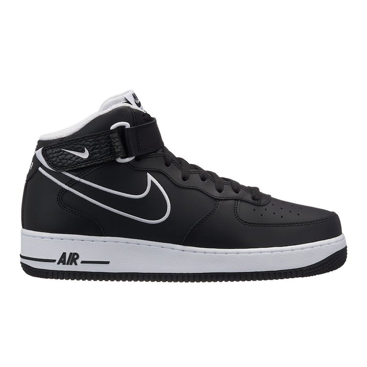 Image of Air Force 1 Mid Leather Black White
