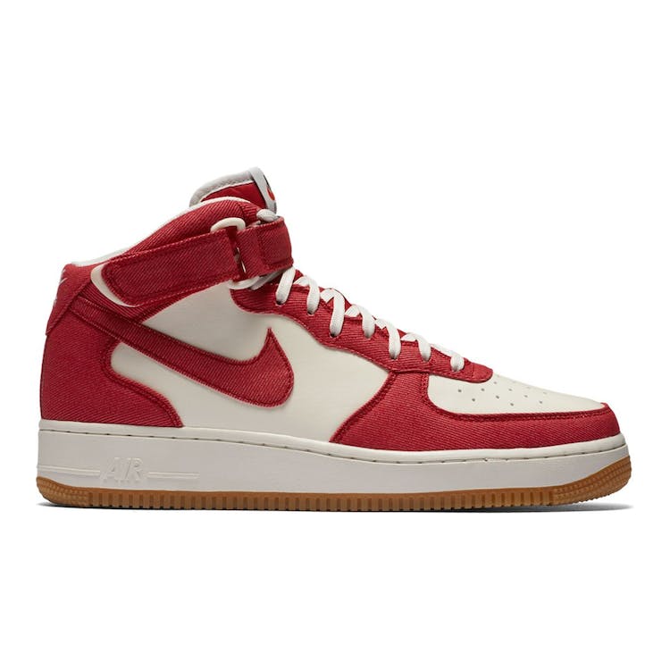 Image of Air Force 1 Mid Red Denim