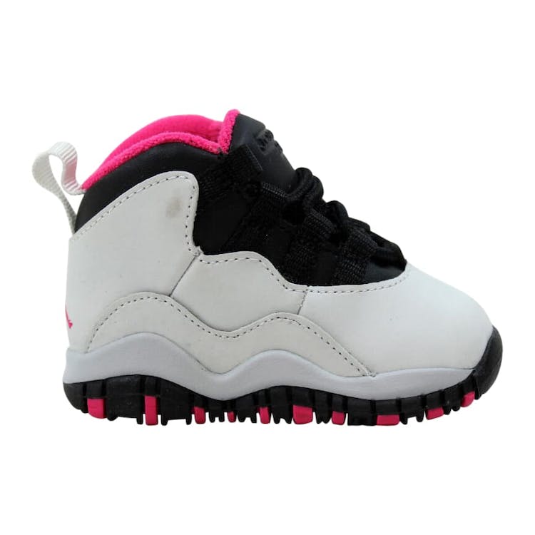 Image of Air Jordan 10 Retro Pure Platinum Vivid Pink Black (TD)