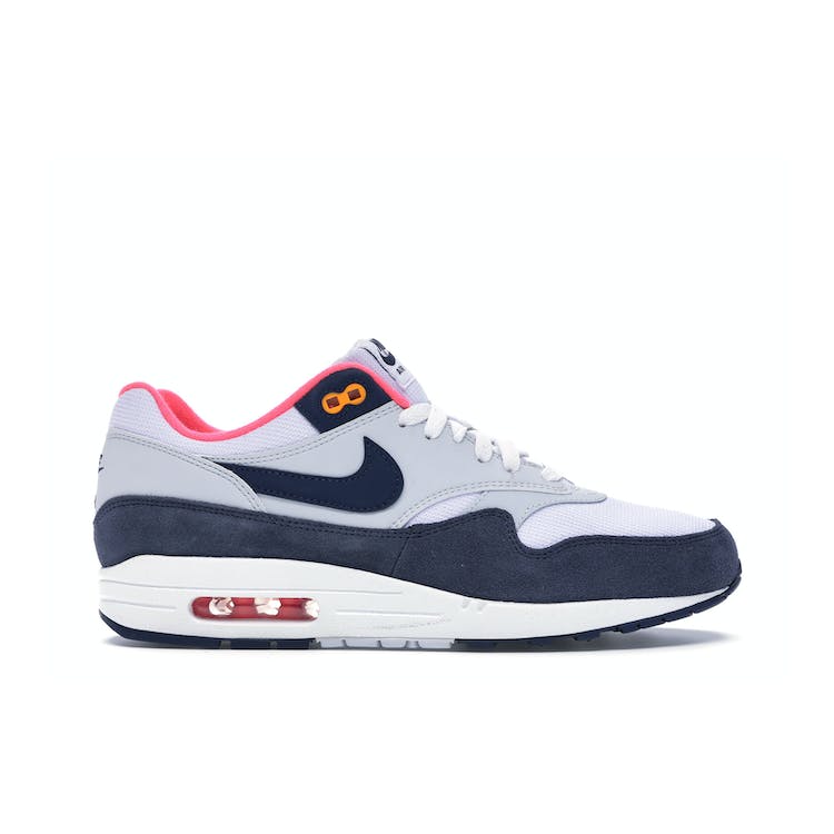 Image of Air Max 1 Pure Platinum Midnight Navy Racer Pink (W)