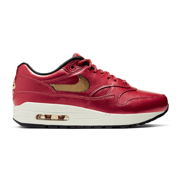 Image of Air Max 1 Red Gold Sequin (W)