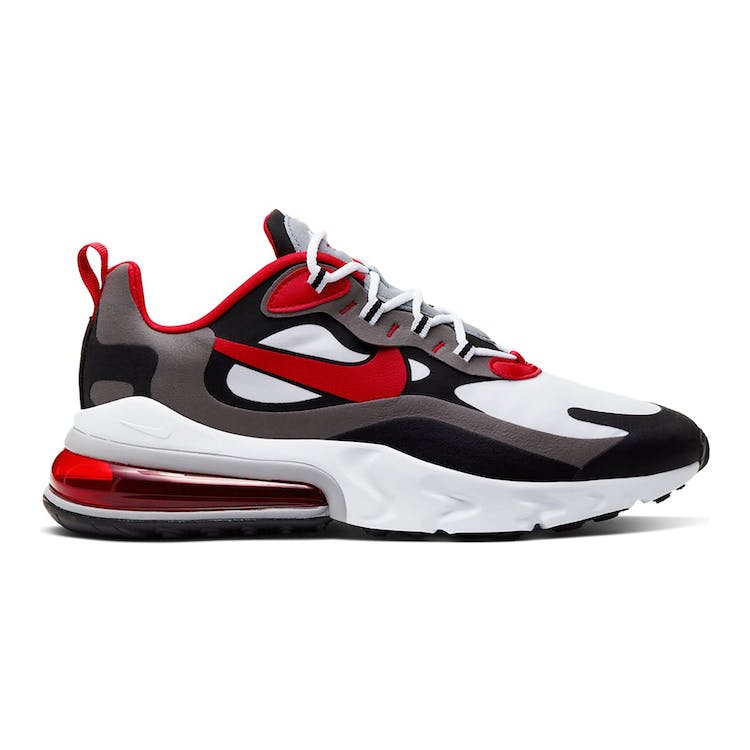 Image of Air Max 270 React Black Iron Grey University Red