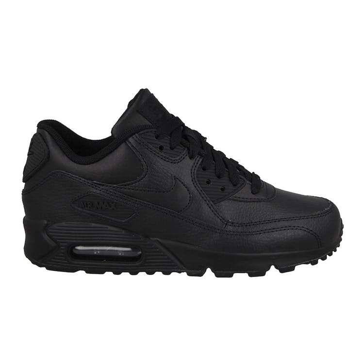 Image of Air Max 90 Leather Triple Black (GS)