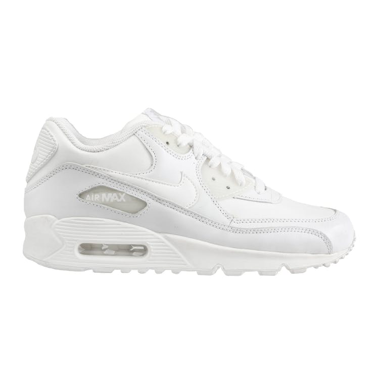 Image of Air Max 90 Leather Triple White (GS)